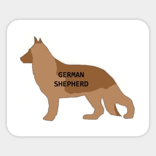 german shepherd liver name silhouette Sticker